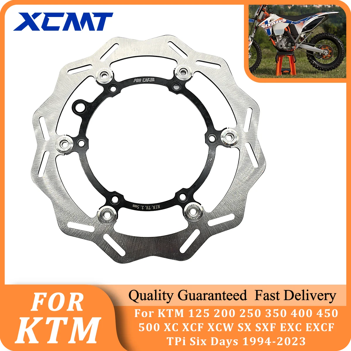 

260mm Front Brake Disc Wave Floating For KTM 125 200 250 350 400 450 500 XC XCF XCW SX SXF EXC EXCF TPi Six Days 1994-2023