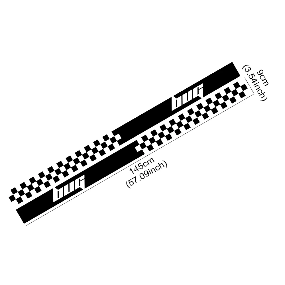 2pcs Racing Sport Stripes For Volkswagen VW Beetle Car Door Side Skirt Sticker Auto Body Decoration Vinyl Decals Accessories - view 5