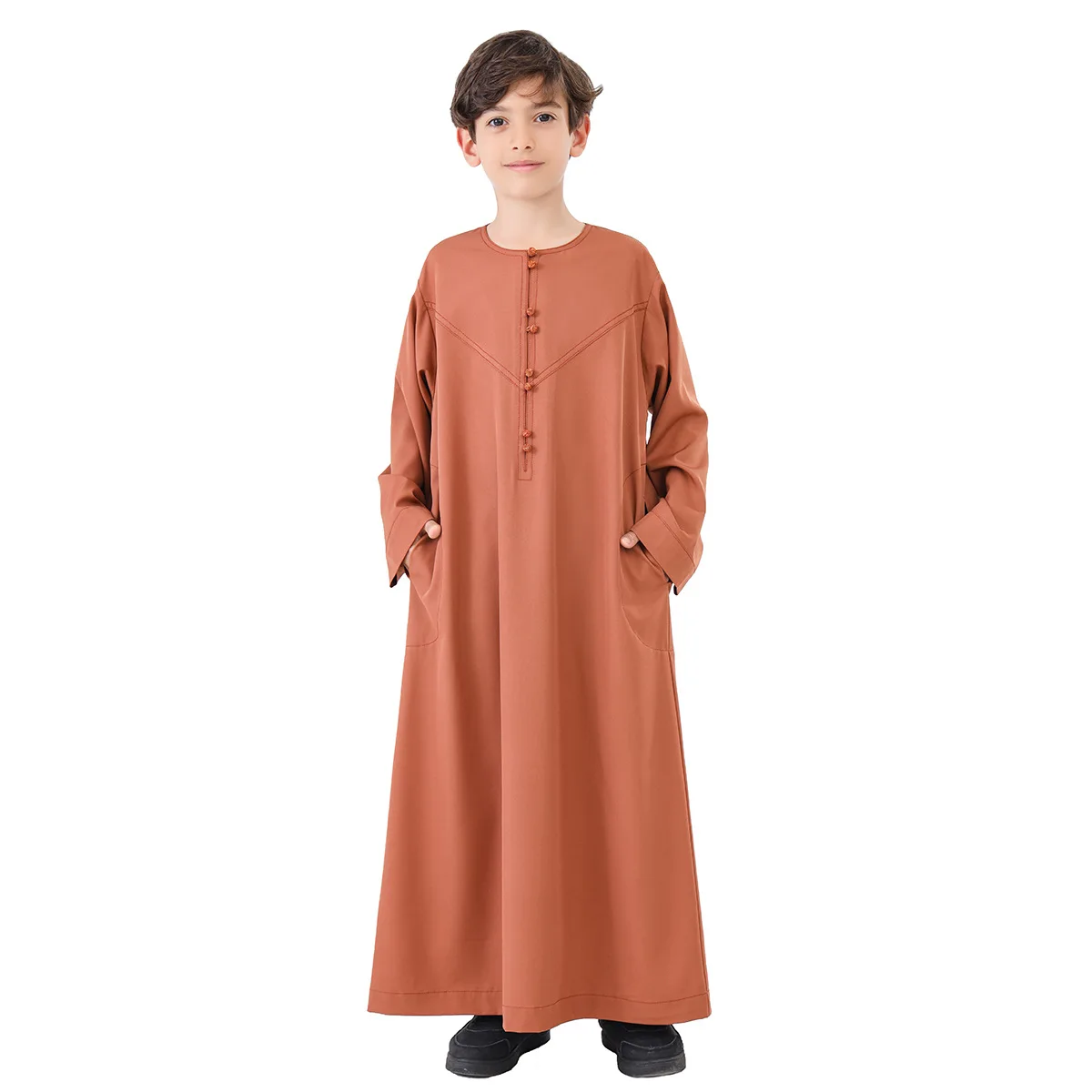 Kinder Eid Jungen Muslimische Kleidung Saudi Arabische Robe Abaya Kaftan Gebet Islam Kleidung Kind Abaya Kleid Ramadan Robe