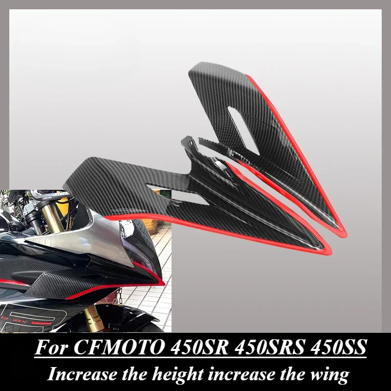 Motorcycle Parts Front Side  for CFMOTO 450SR CF450SR 2022-2023 Downforce Naked Spoilers Fixed Winglet Fairing Wings