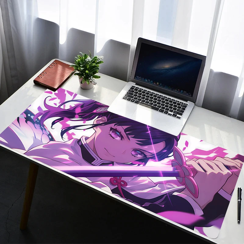 

Mouse Pad Computer Gaming Accessories Mousepad Rubber D-demon Slayer Tsuyuri Kanao Extended Desk Mat Laptop Gamer Keyboard Pad