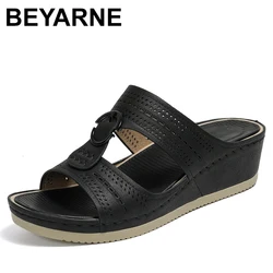 Summer Women Wedge Sandals Premium Orthopedic Open Toe Sandals Vintage Anti-Slip Leather Casual Female Platform Shoes