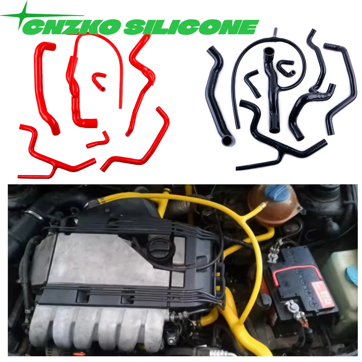 

CNZKO для VW Volkswagen Golf 3 VR6 Mk3 Jetta Vento A3 1994-1998 годов, комплект шлангов охлаждения радиатора, силиконовые трубки