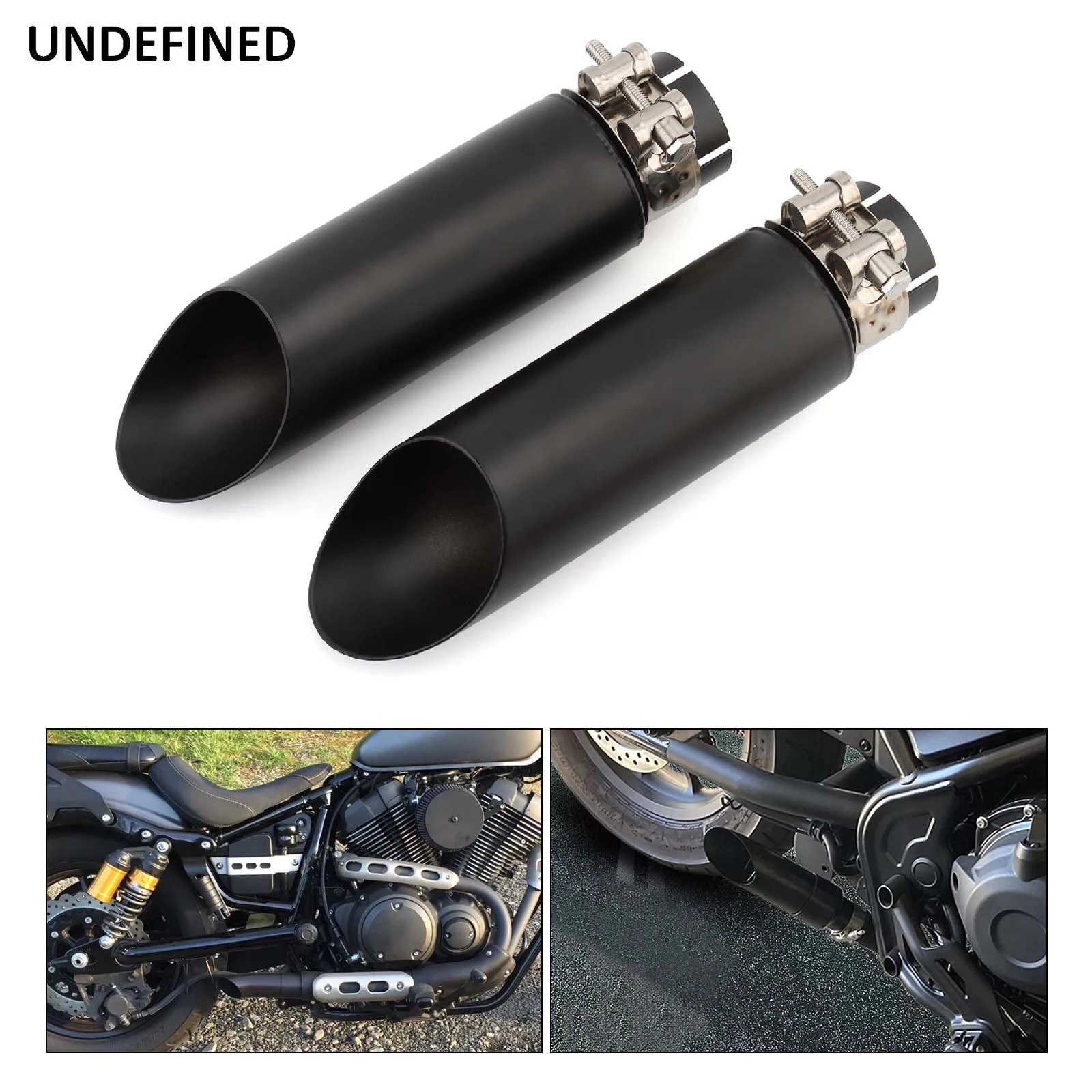 

Motorcycle Exhaust System Short Muffler Pipe Tube Tail Tip Section Accessories For Scout Bobber Rogue Sixty Twenty 2015-2023