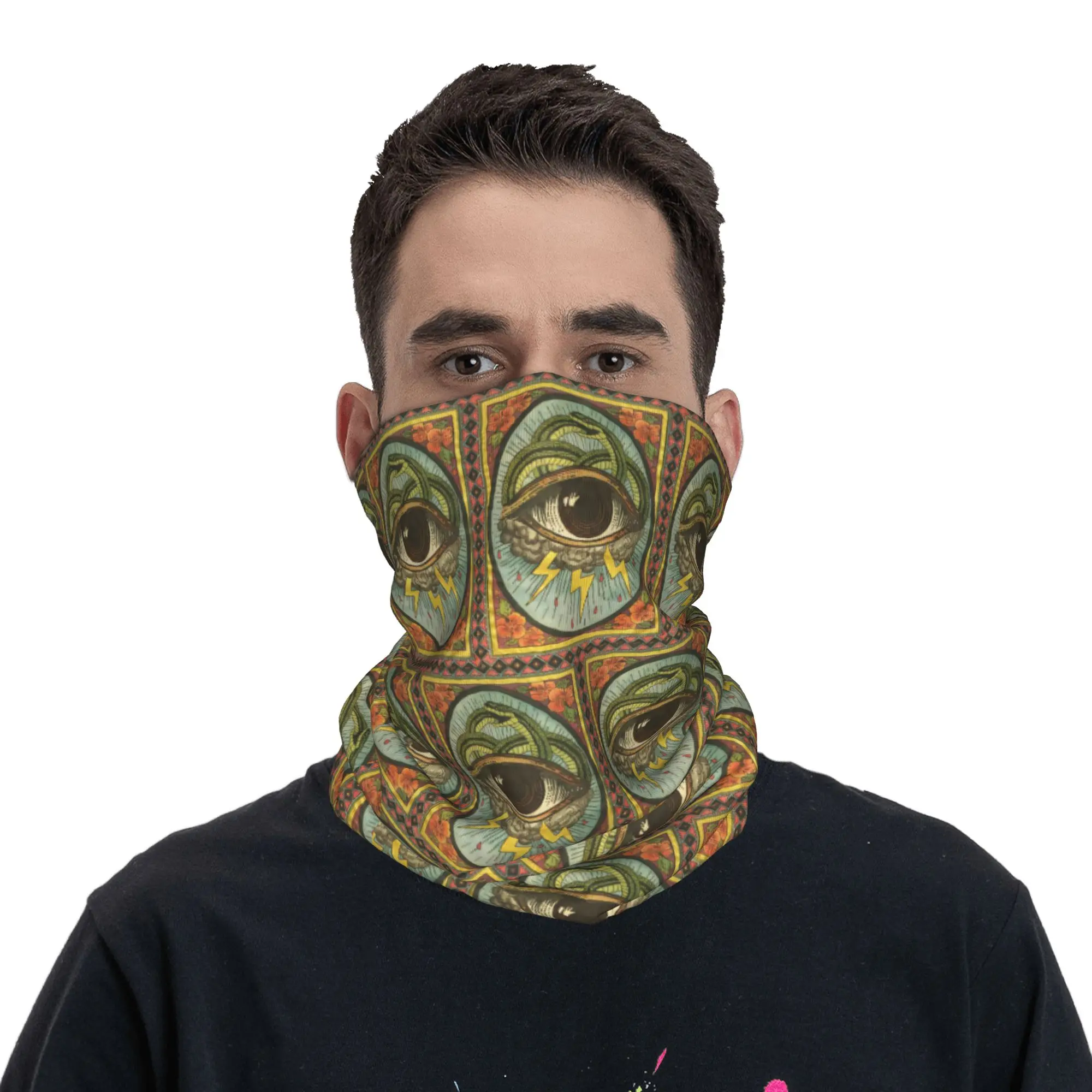 

Eye Snake Halloween Bandana Neck Cover Printed Mask Scarf Headwear Cycling Unisex Adult Winter