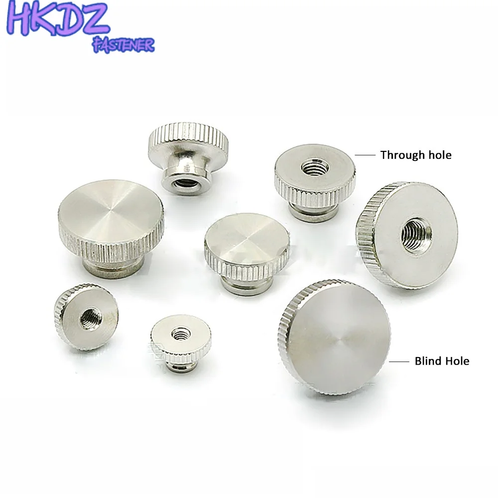 304Stainless Steel Hand Nut GB806 High Head Knurled Thumb Through Hole Blind Hole Nut Advertising Decorative Nail M3M4M5M6M8M10