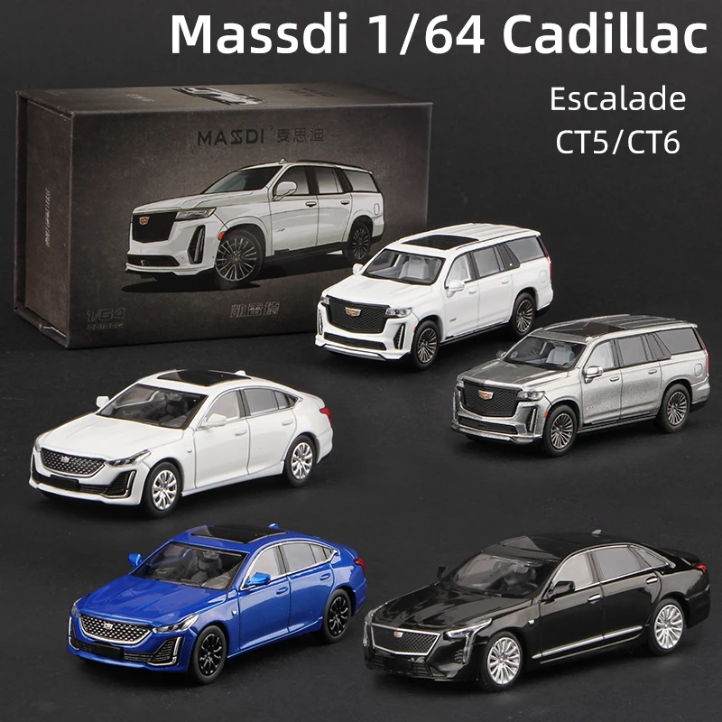 Massdi 1:64 Cadillac Escalade Модель автомобиля CT5 CT6 Миниатюрные литые автомобили из сплава Коллекция игрушек