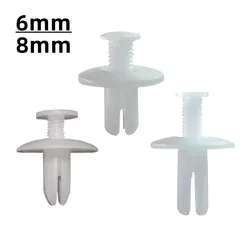 8mm 6mm Car Big Cover Extended White Expansion Screw Fastener Clip Roof Ceiling Plastic Rivet Universal Large Buckle Mixed