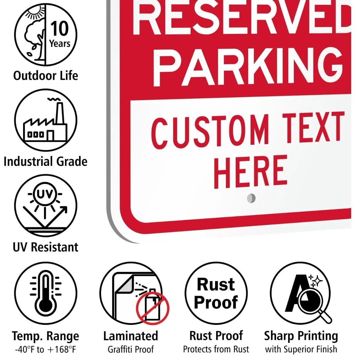 SmartSign 12"x18" Custom Parking Sign & Frame: Add Logo/Text, Rustproof, USA-Made (1-Pack)