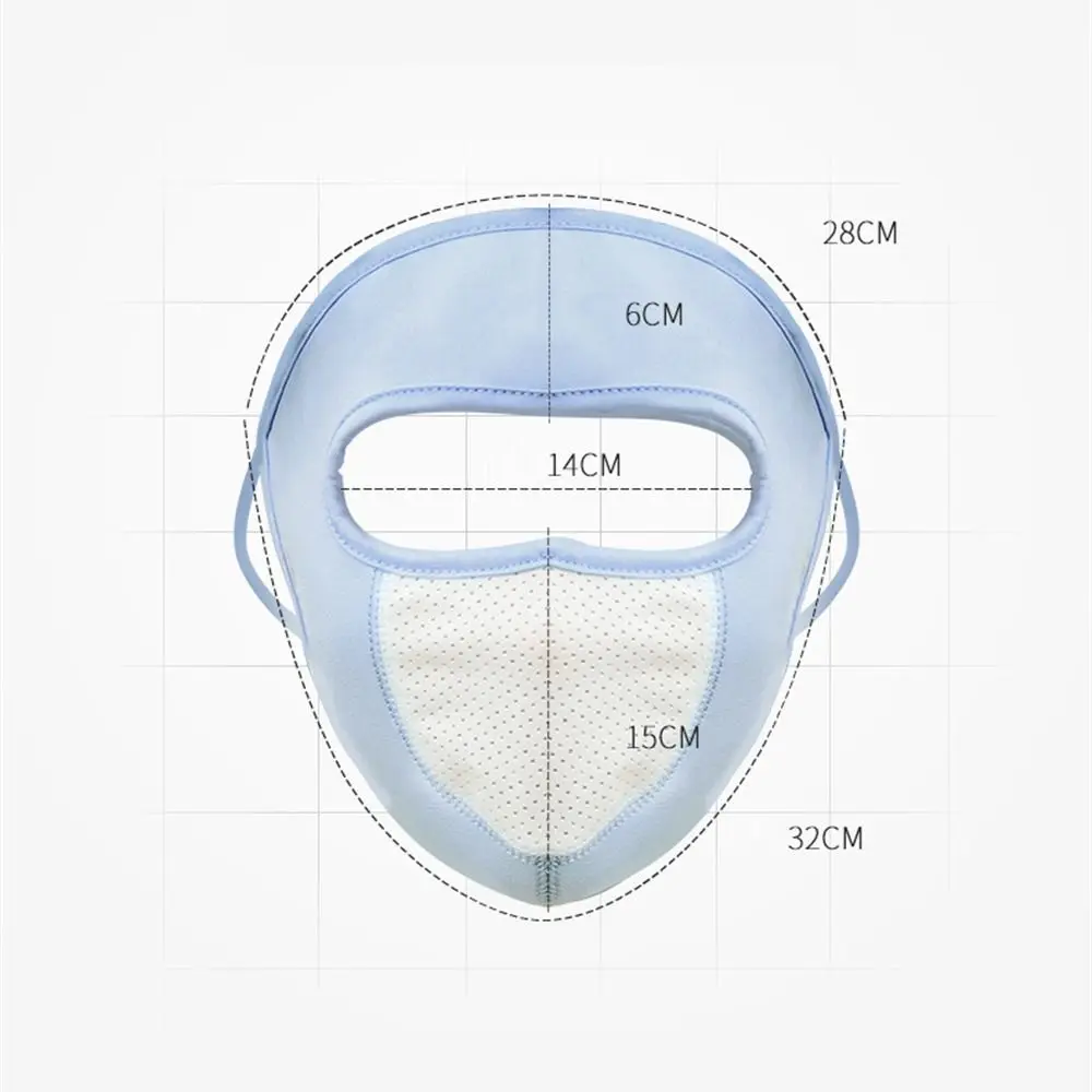 Ice Silk UV Protection Mask Fashion Full Face Thin Forehead Protector Breathable Sun Protection Mask Summer