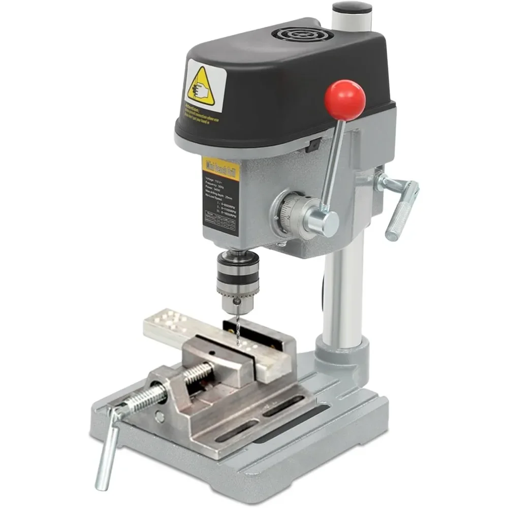 

340W Mini Bench Drill Press, 110V, 50Hz Portable Table Drill with 3-Level Speed Adjustment Function for Teaching Experiments, Di