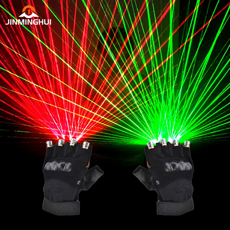 Hot Sale Iron Man Laser LED Gloves Customized Color Luminous Halloween Party Props Bar KTV TikTok Dance Team Performance