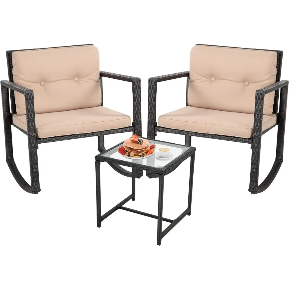 

Wicker Patio Furniture Outdoor Bistro Set Travel Chairs 3 Piece Romantic Chair Camping Outdoor Garden Chairs and Terrace Beach