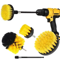 Drill Brush Attachment Set Power Scrubber Wash Cleaning Brushes Tool Kit with Extension for Clean Car Wheel Tire Glass windows