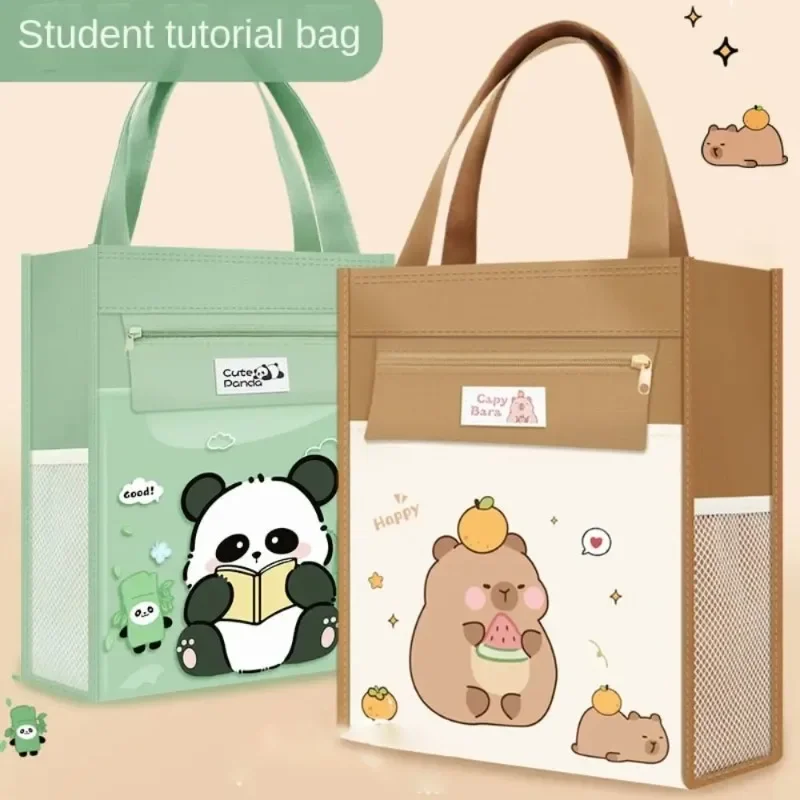 Große Kapazität Capybara Tutorial Tasche Unisex Hand Tutorial Tasche Studenten Tasche Schult aschen Astronaut Dinosaurier