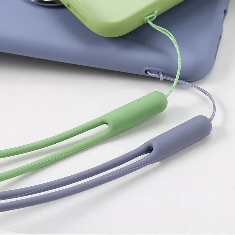 4pcs Mobile Phone Lanyard Speaker  Short Style Umbrella Hand Rope Silicone Lanyard Phone Chain  Phone Charm Strap