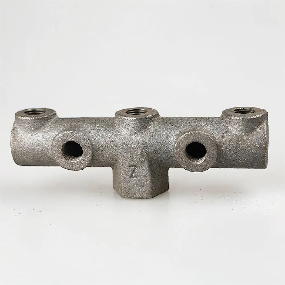 High Quality Air Compressor Manifold Base Cast Iron 6 Way Fitting For Pressure Switch Pneumatic System Component