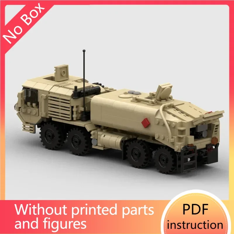 

реалистичный M978 HEMTT топливный сервирующий грузовик кирпичи тяжелая мобильность тактический грузовой автомобиль блоки США военный цистерна moc уникальныйChris