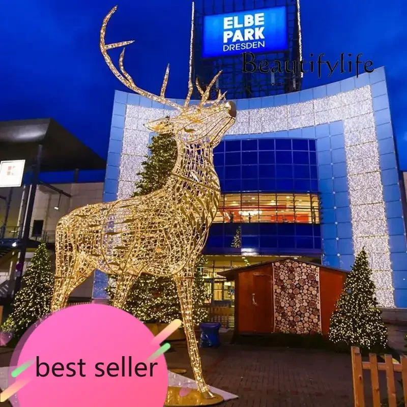 NEW  Custom. High Quality Xmas Reindeer Led Magic Color Lights For Outdoor Project Led 3D Motif Deer