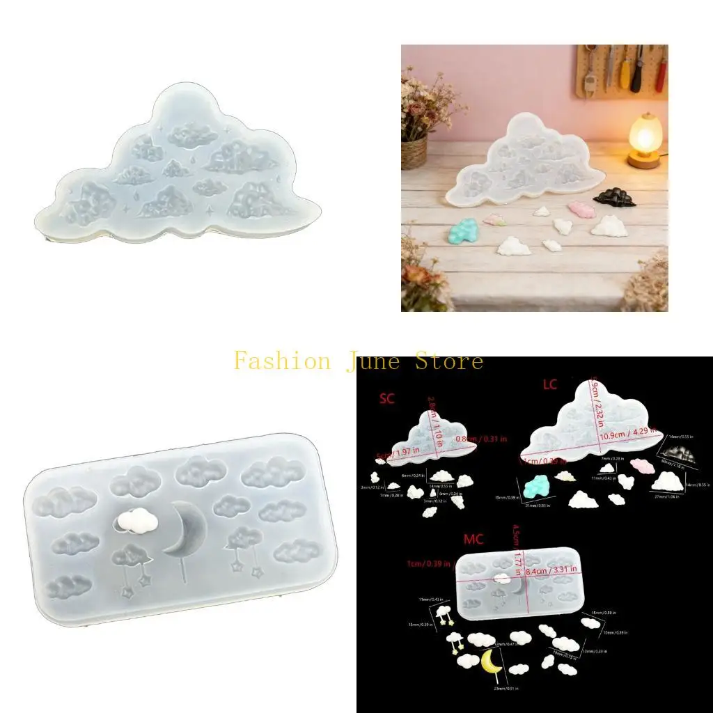 N5KA Small Cloud Resin Mold High Quality Silicone For DIY Jewelry And Gifts