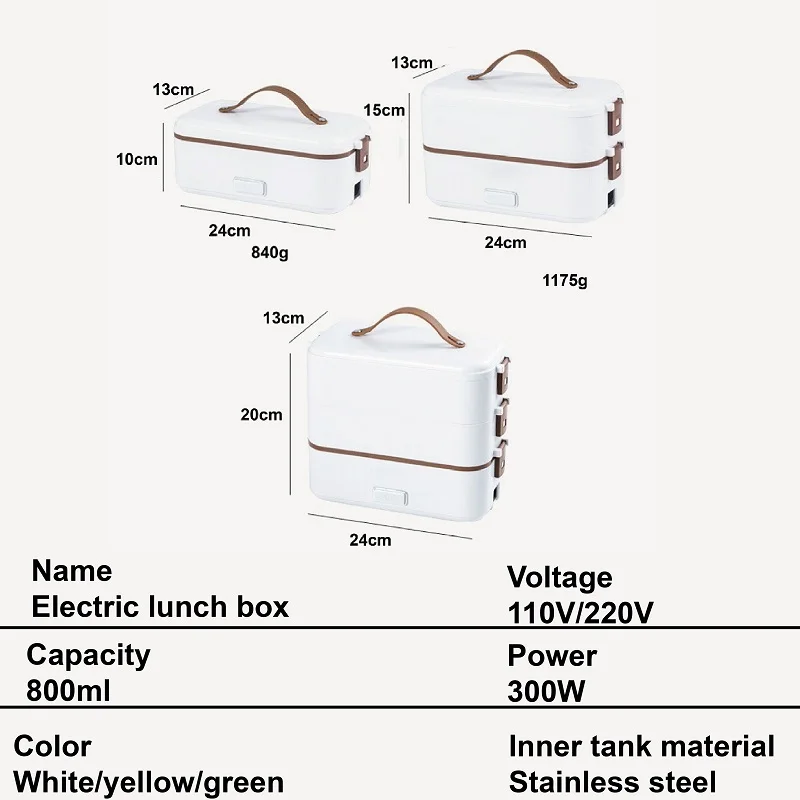 110V 220V Electric Lunch Box Electric Hot Pot Multifunctional Double Layer Quick Hot Stainless Steel Bento Box Food Warmer