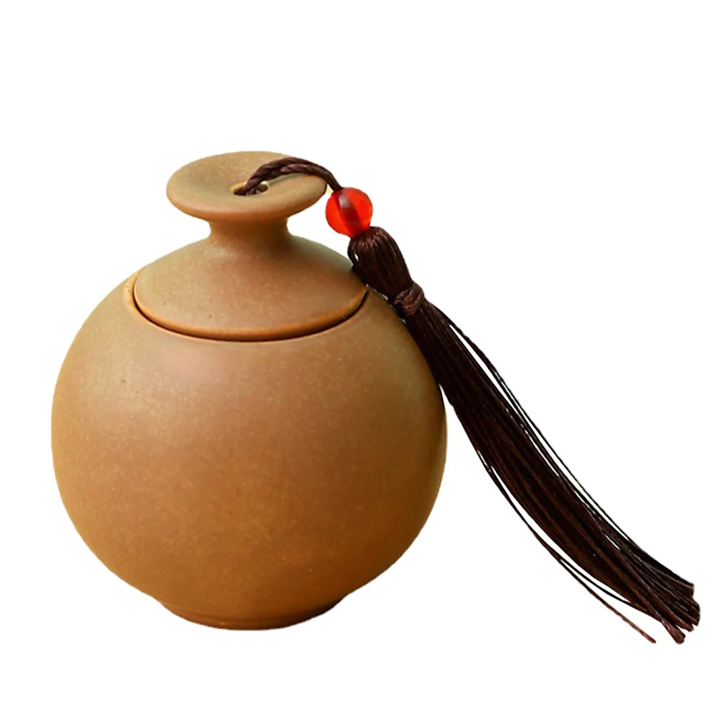 

Ceramic Canisters for Tea Coffee Beans Spices Storage Airtight Powder Jar Incense Medicine Holder Desktop Decor Sealing Ceramic
