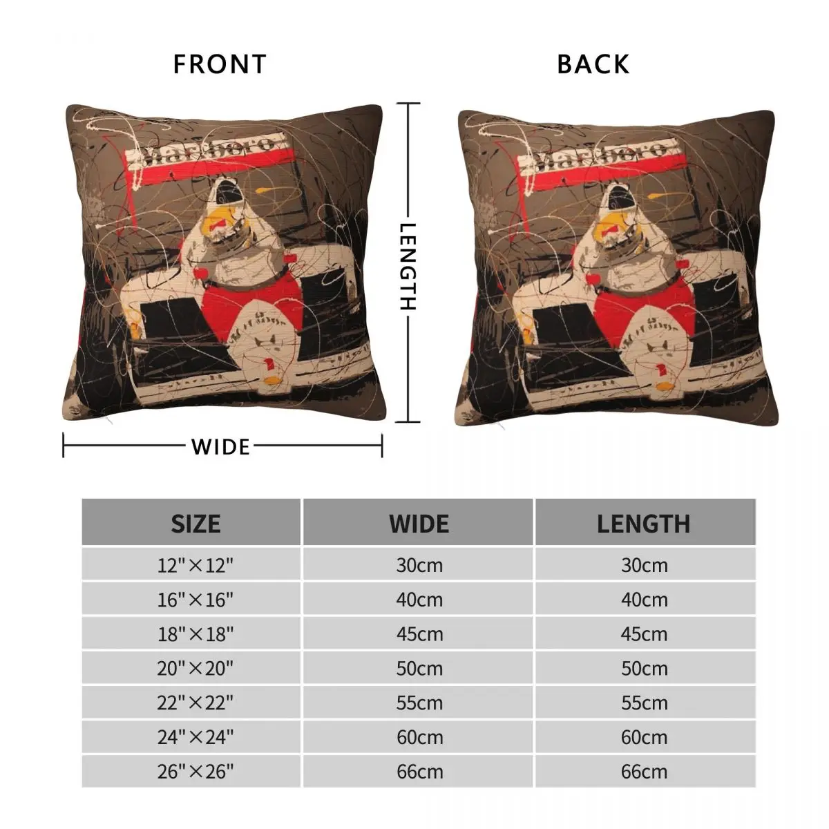 Ayrton Senna Racing Driver Square Pillowcase Polyester Linen Velvet Creative Zip Decorative Pillow Case Sofa Cushion Cover