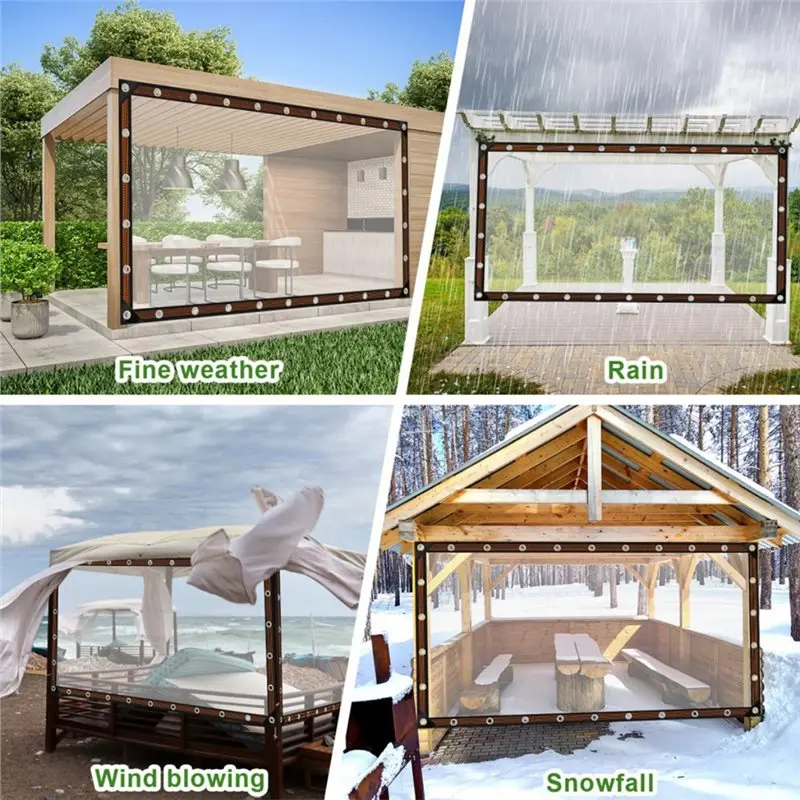 A67M-Transparent For Outdoor Sunshade Rainproof Cloth And Waterproof Protection