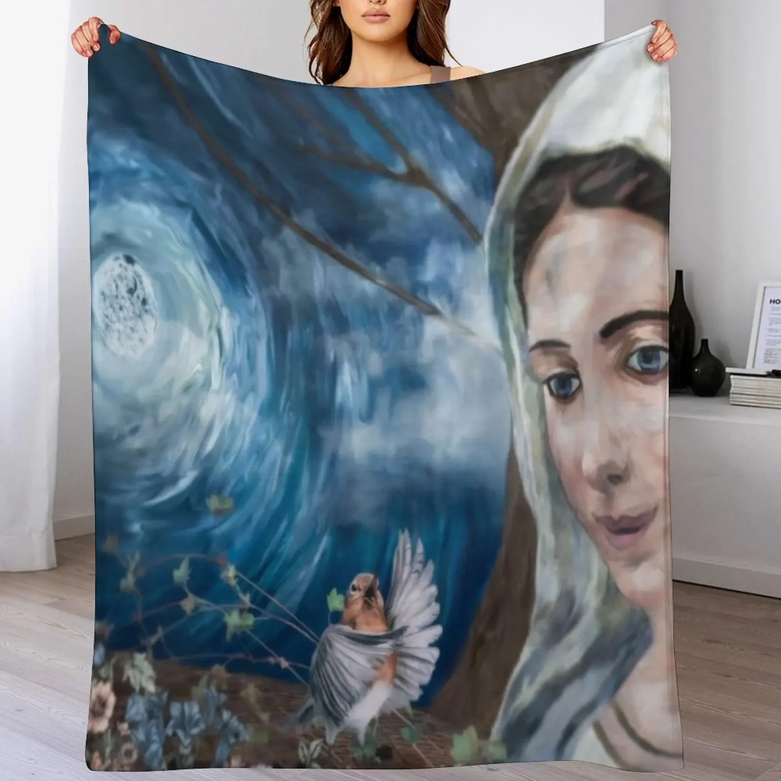 Assumption Of Mary Holiday Throw Blanket Lightweight Warm Blanket for Indoor Outdoor Use