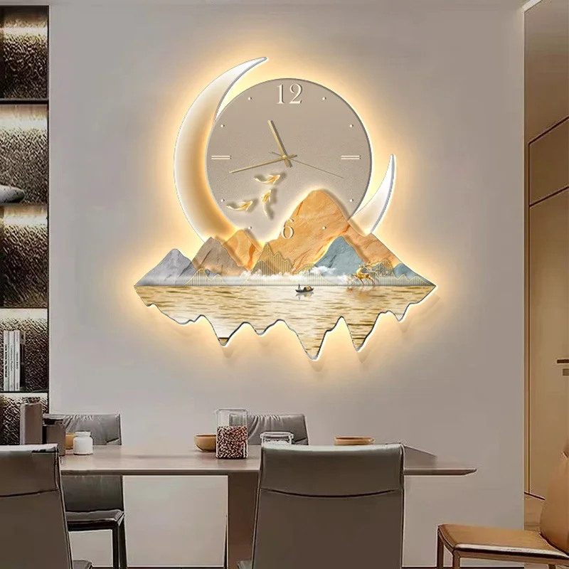 European Art Mura Wall Clocks Luxury Restaurant Nordic Minimalist Wall Watch Creative Aesthetic Restaurant Reloj Home Decor