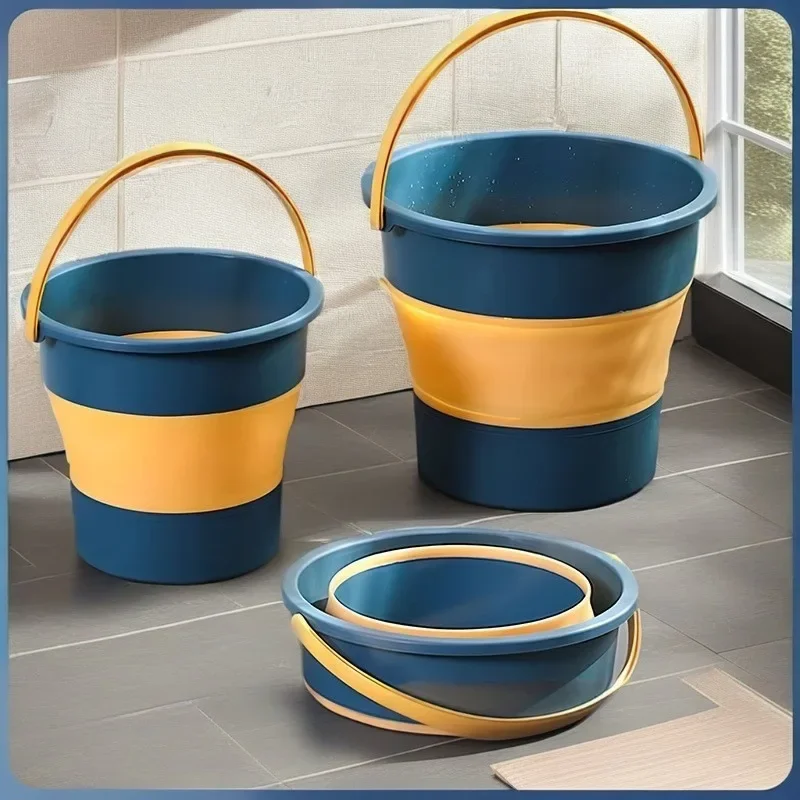 

Portable Folding Bucket Multifunctional Thickened Silicone Bucket Car Wash Fishing Bathroom Outdoor Camping Household Supplies