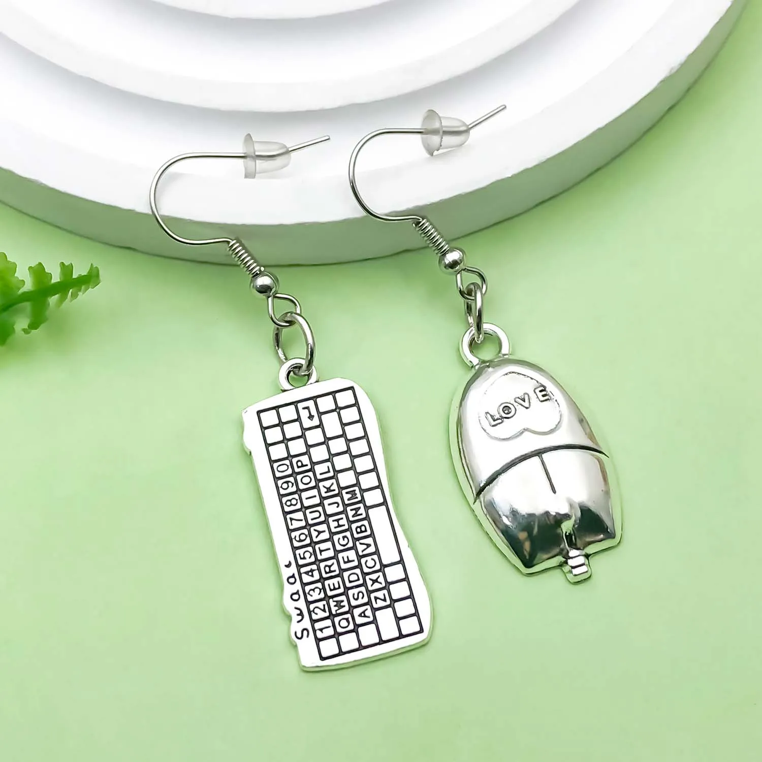 DIYジュエリー作り用の合金エンジニアリングペンダント、コンピューター、キーボード、マウス、計算機、チャーム、アクセサリー、10個、12個