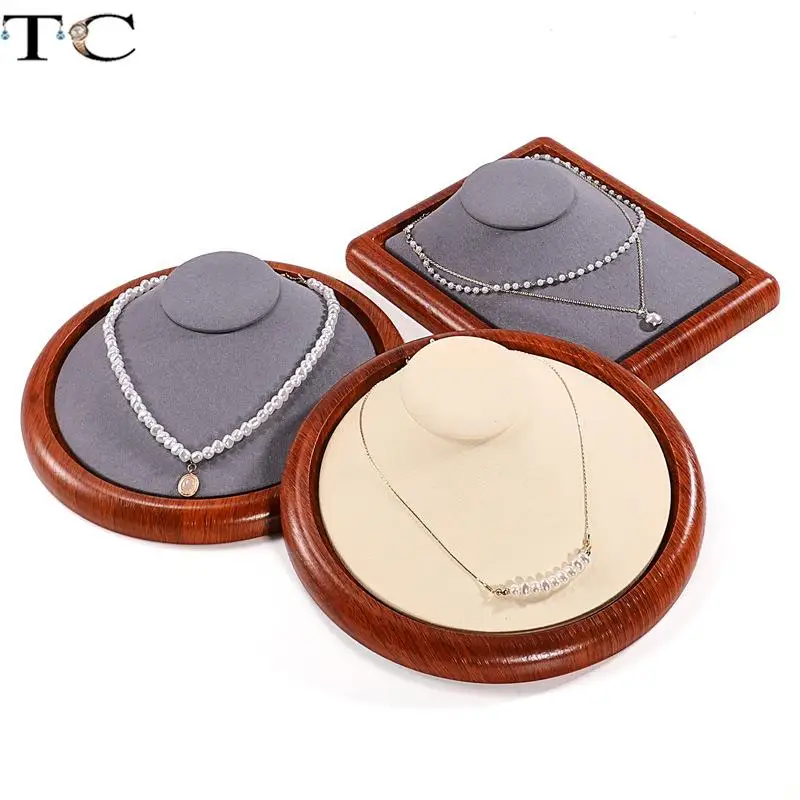 Horizontal Necklace Display Tray Jewelry Model Pearl Necklace Pendant Storage Stand Tray Jewelry Counter Decoration Props 1Pcs