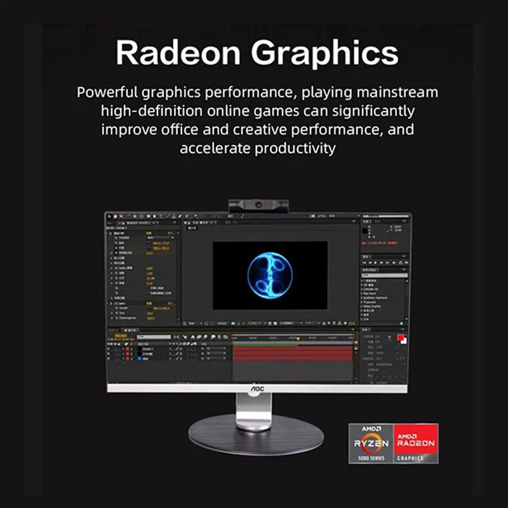 AOC-كمبيوتر ألعاب مكتبي واحد ، AMD G + 16G + G ، سطح المكتب ، AIO ، المكتب المنزلي ، اللعبة ، أجهزة الكمبيوتر المكتبية ، 27"