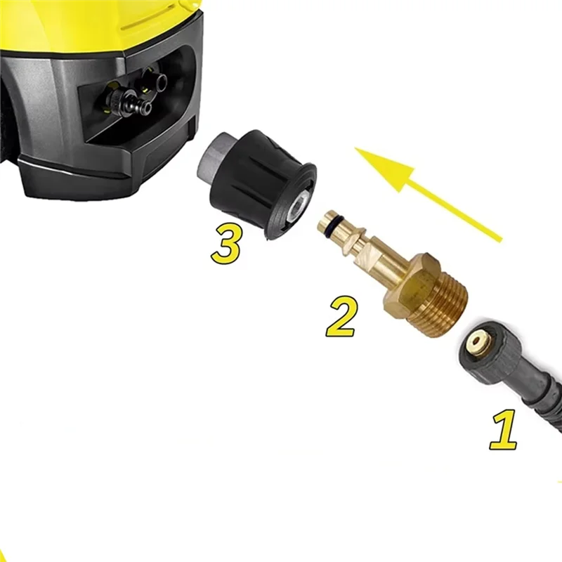 AT19-Quick Release Hose Connector For Karcher K2-K7 Series M22 14MM Fittings- High Pressure Washer Quick Connect Adapter