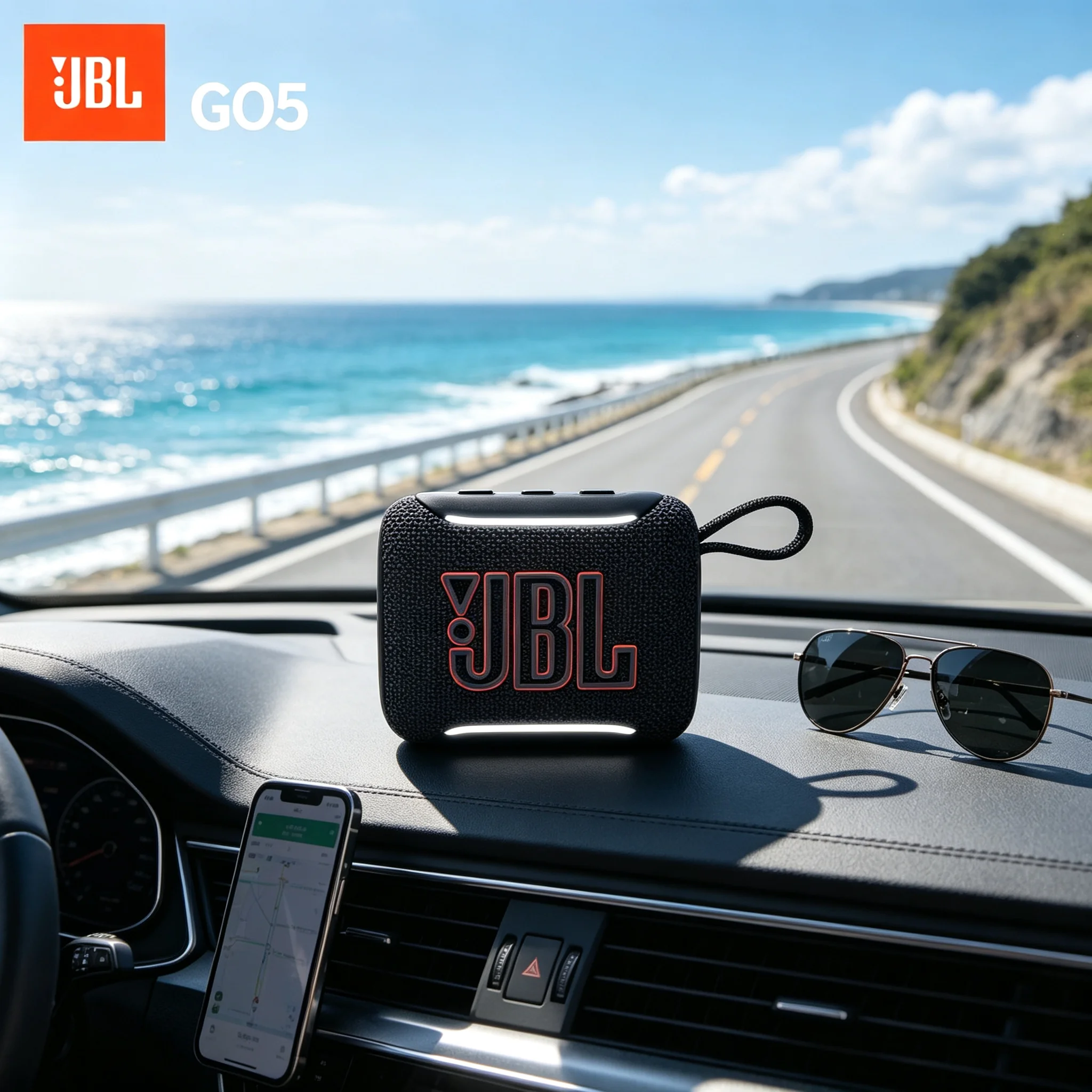 JBL GO5 Rugged Pocket Speaker IP68 Dustproof Drop‑Proof Punchy Bass Auracast for Beach Poolside Outdoor Daily Usage