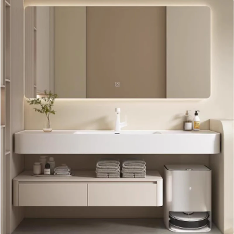 !@Drawers Wooden Bathroom Cabinet Organizer Modern Mirror Storage Bathroom Cabinet Wall Mounted Armoir Salle De Bain Furniture