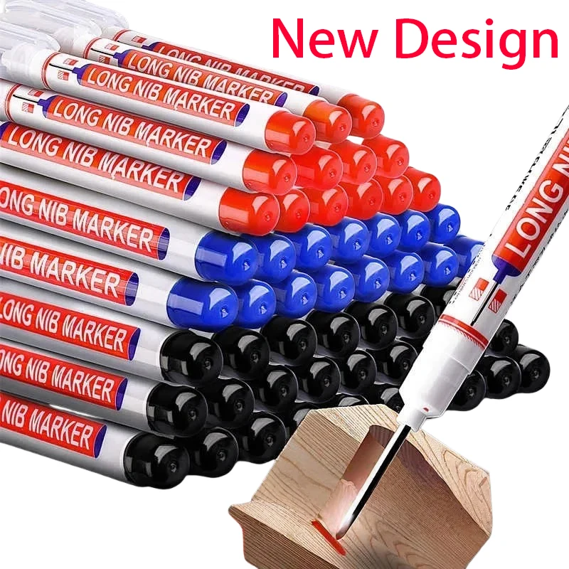 20mm Deep Hole Long Nib Head Markers For Metal Perforating Pen Waterproof Bathroom Woodworking Tool Decor Multi-Purpose Pen ////