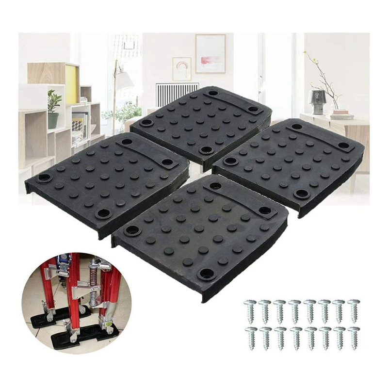 Stilt Soles Anti-Slip Pads Construction Tripod Mat Non-Slip Foot Pads For Drywall,4Pcs Stilt Soles Replacement Kit