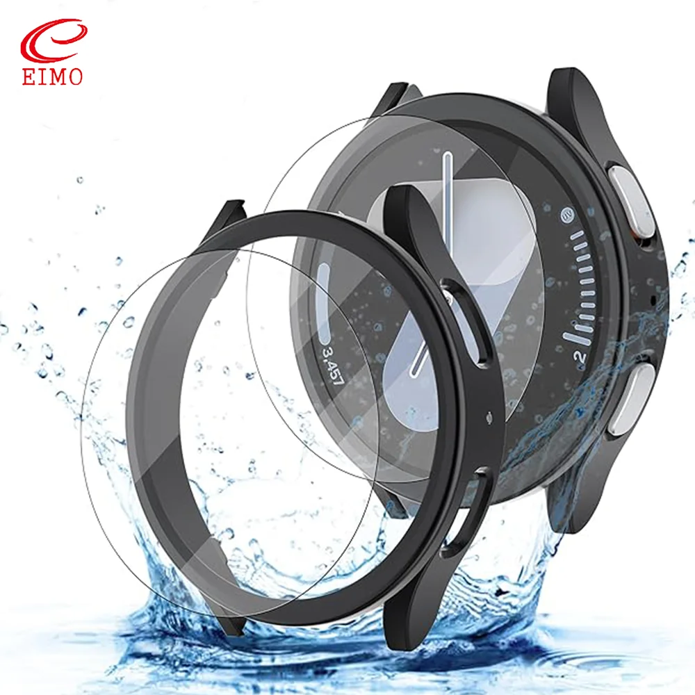 Glass+Case for Samsung Galaxy Watch 7 6 5 40mm 44mm Accessories PC Frame protectoer galaxy Watch 6 Classic 5Pro 43 47 45mm Cover
