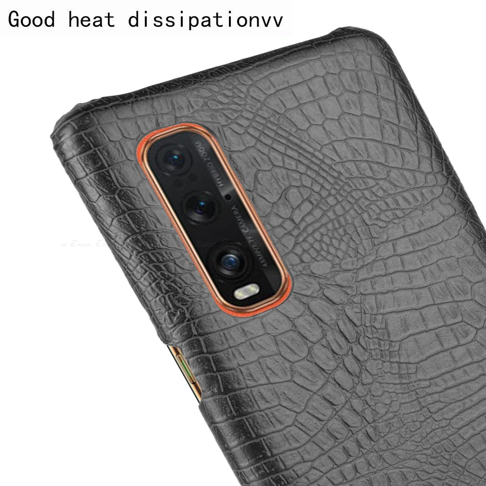 Ultra Thin Snake Crocodile Skin Leather Phone Case For OPPO Find X3 X2 Pro Lite R17 RX17 Neo Hard PC Plastic Back Cover