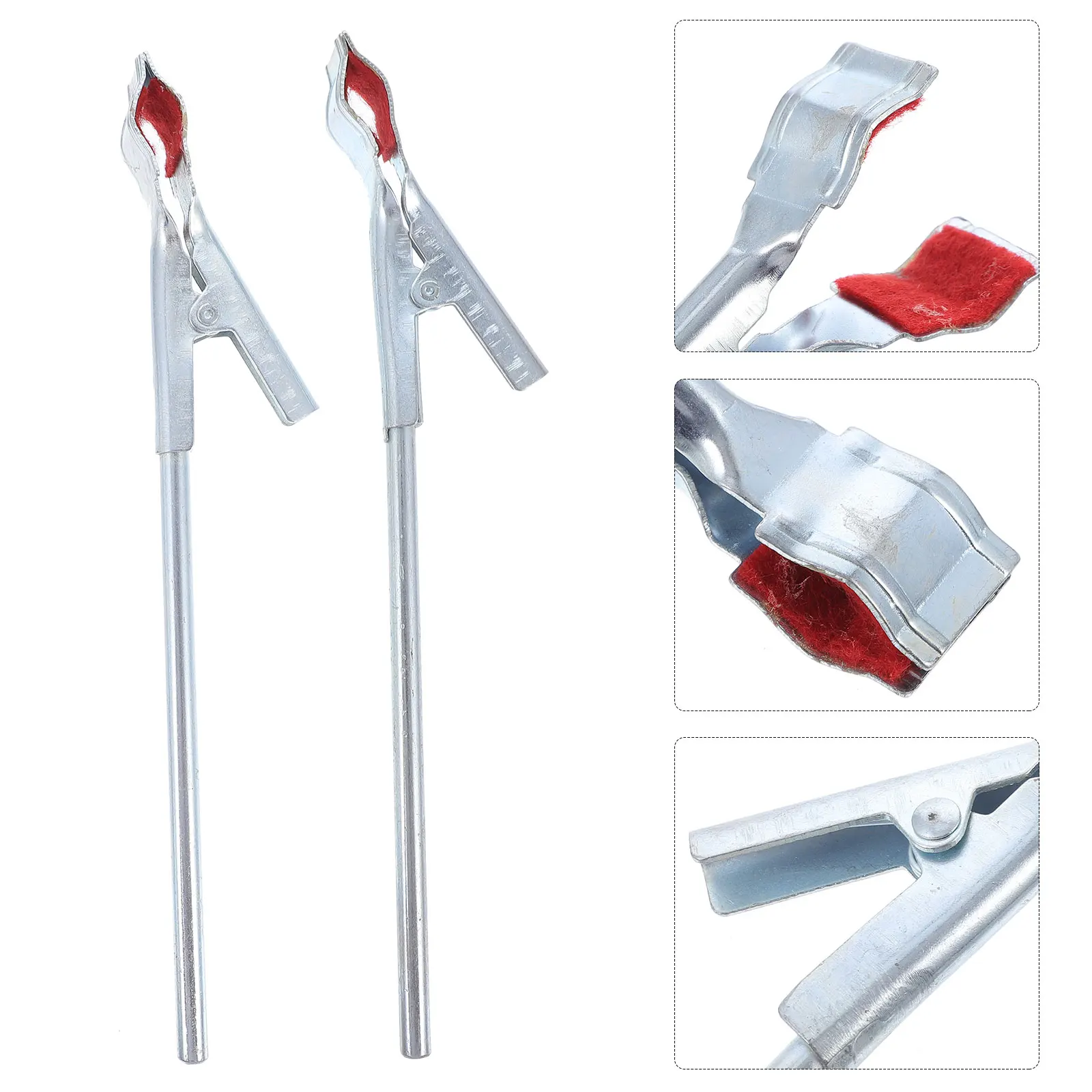 

2pcs Iron Test Tube Clamp Anti-Slip Clips Laboratory Equipment Holder Tools For Experiment Lab Galvanized Metal Small