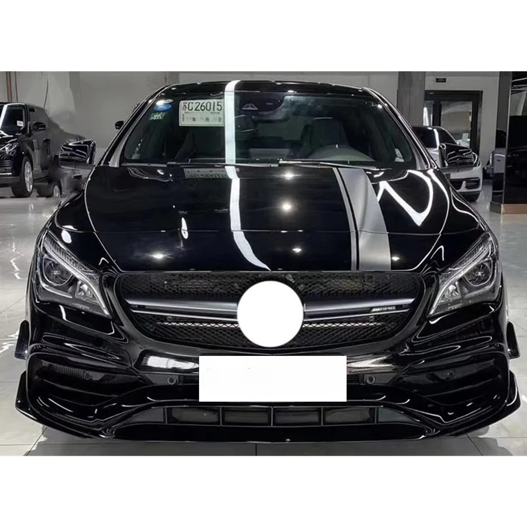 Suitable for Benz CLA W117 2014-2019 Upgrade to CLA45 AMG Model with Front and Rear Bumper and Grille and Side Skirt 3