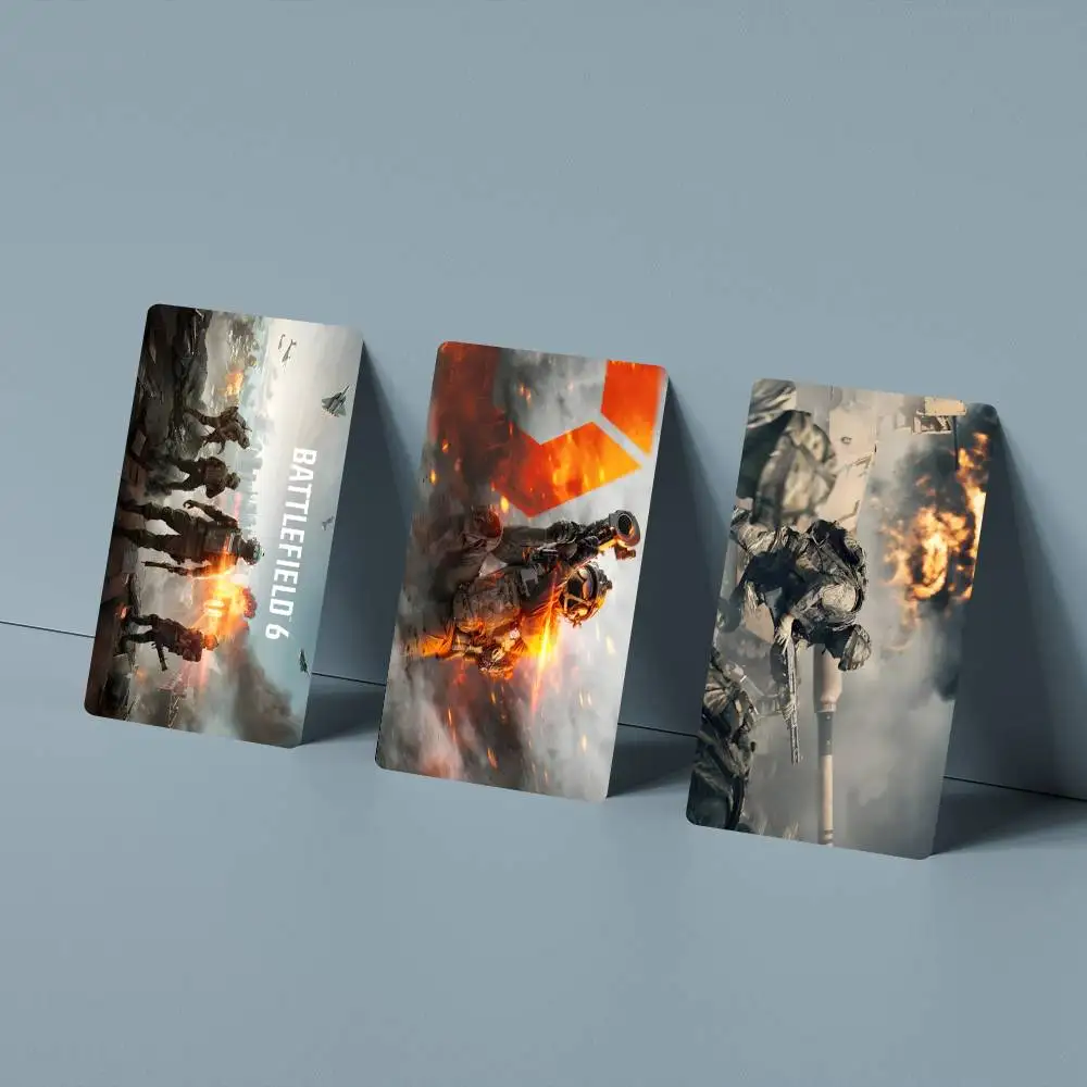 

B-Battlefield 6 Game Stickers Cartoon Credit Card Visa Debit Bank Charge Card Bus Metro Waterproof Sticker Decal Decoration
