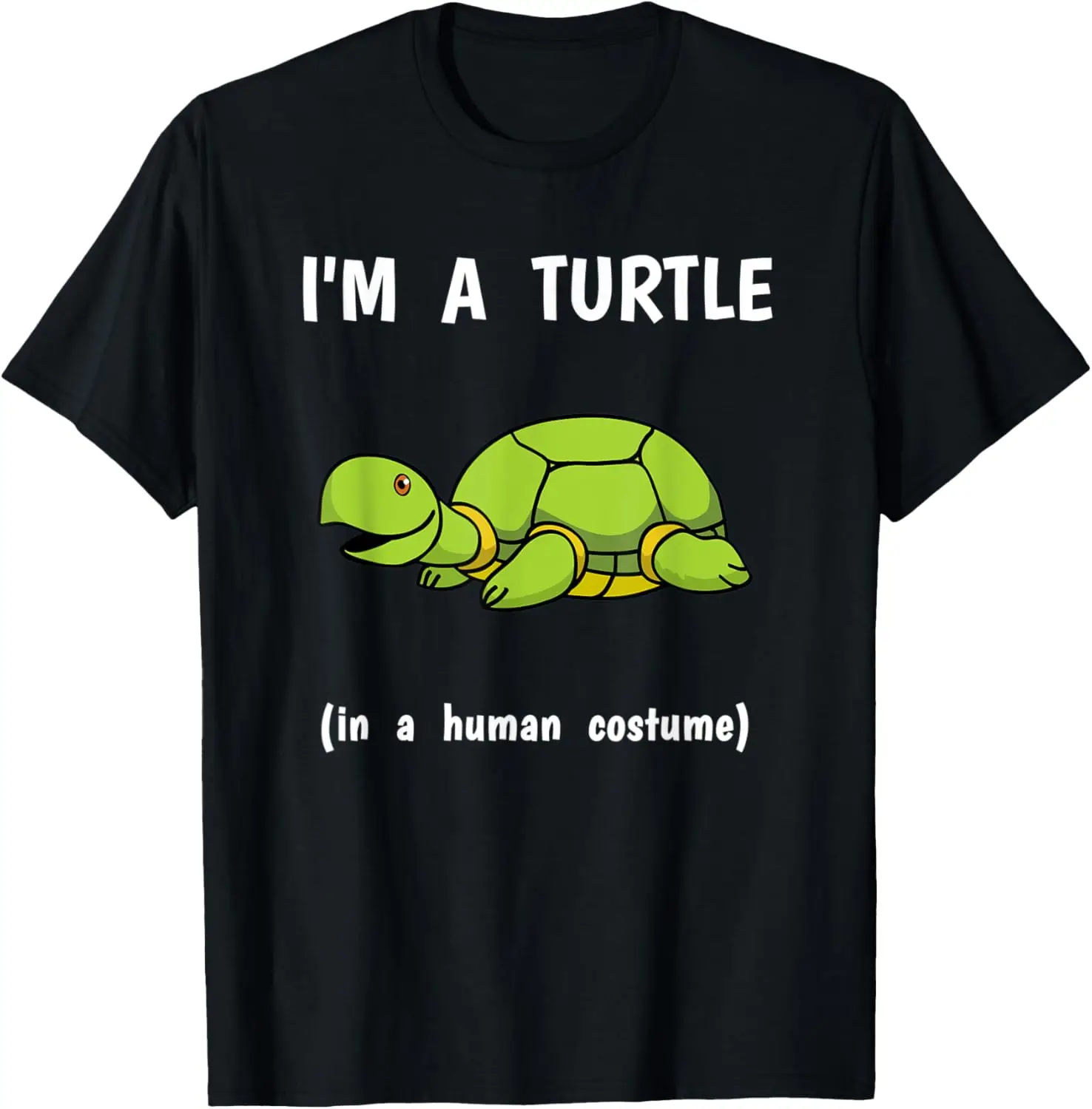 Funmy Lazy Halloween Animal Costume Cute Turtle T-Shirt