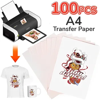 100-10 Pz A4 S sublimazione Carte di Trasferimento di Calore Stampa FAI DA TE per I Vestiti T-shirt Tazza Tazza Cuscino A4 Carte di Trasferimento Termico