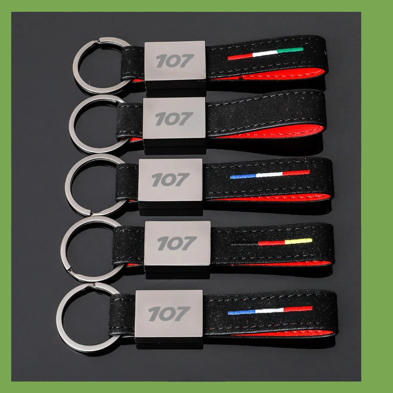 Suede Car Keychain Pendant Buckle Key Chain Keyrings Holder Gift for Peugeot 107 Logo 407 206 106 108 307 308 406 408 208 208XS