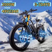 XF4000 Electric Bicycle 2000W Dual Motor 48V23AH Lithium Battery Hydraulic brake E-bike 26*4 In Fat Tire Mountain Electric Bike