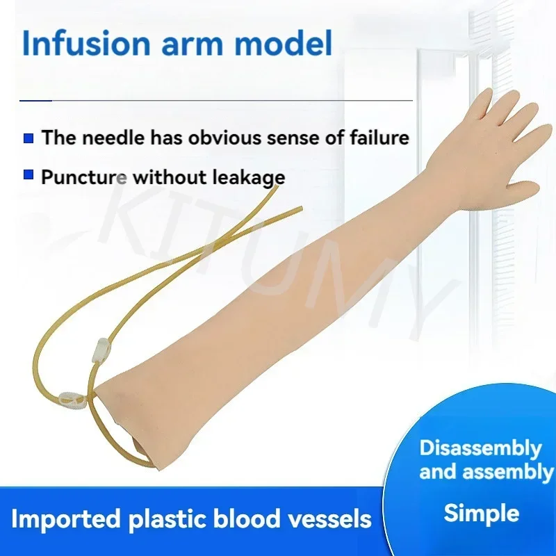 Infusión de punción venosa e inyección Intramuscular, modelo de brazo de entrenamiento, enfermera, práctica de dibujo en sangre, modelo de brazo de inyección