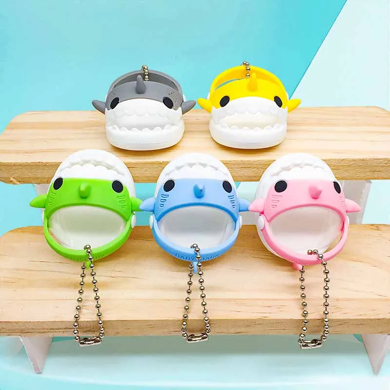 Cute Simulation Doll Slippers Toy Cartoon Cute Shark Small Slippers Mini Doll Dress Up Accessories Children's Play House Toys